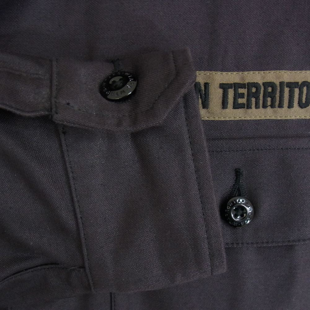 WTAPS ダブルタップス 20AW 202BRDT-SHM01 BUDS LS COTTON SATIN ミリタリー バッツ ロング スリーブ コットン サテン シャツ ジャケット チャコール系 02【中古】