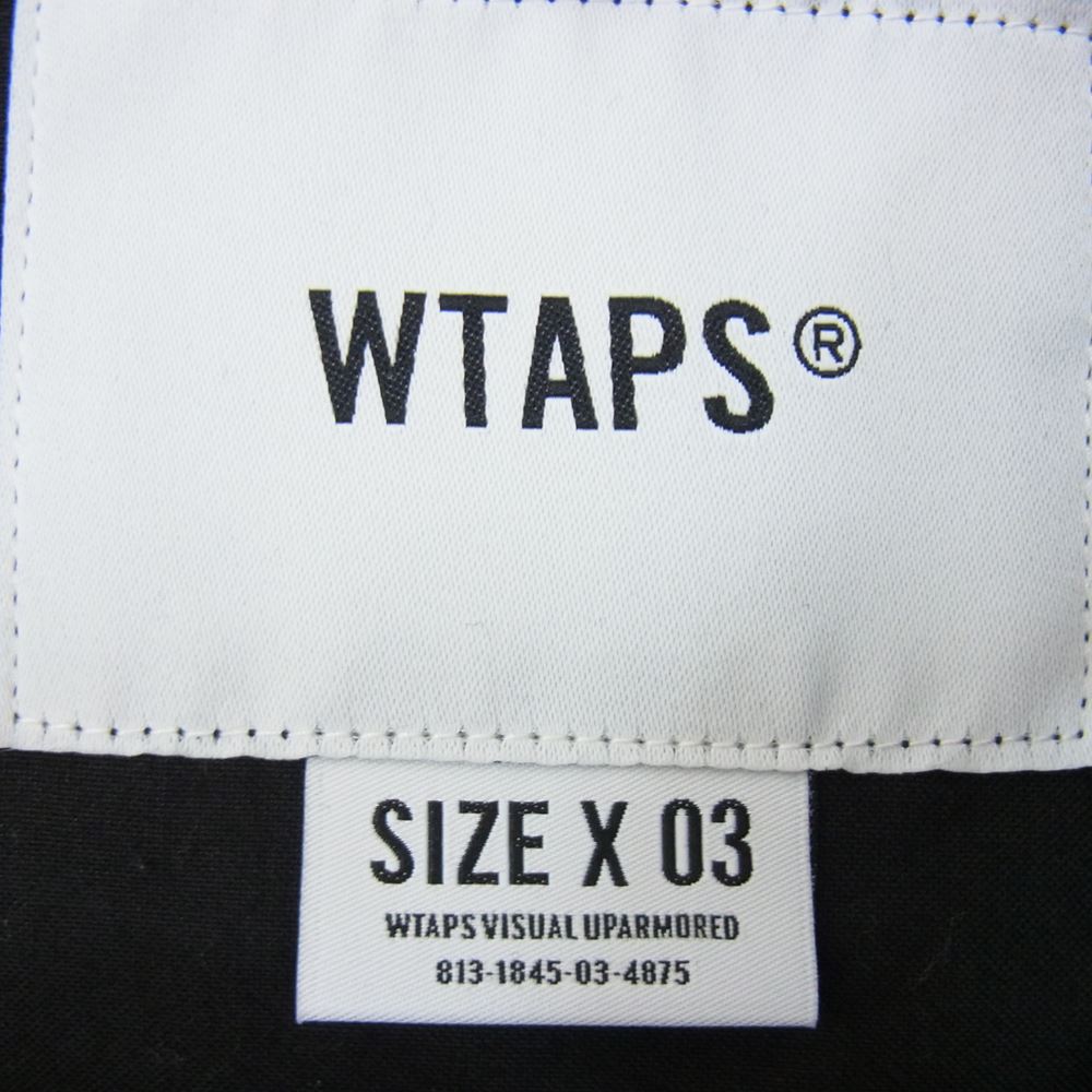 WTAPS ダブルタップス 21SS 211BRDT-SHM03 FLYERS LS COTTON WEATHER ミリタリー フライヤーズ コットン 長袖 シャツ ジャケット ブラック系 03【中古】