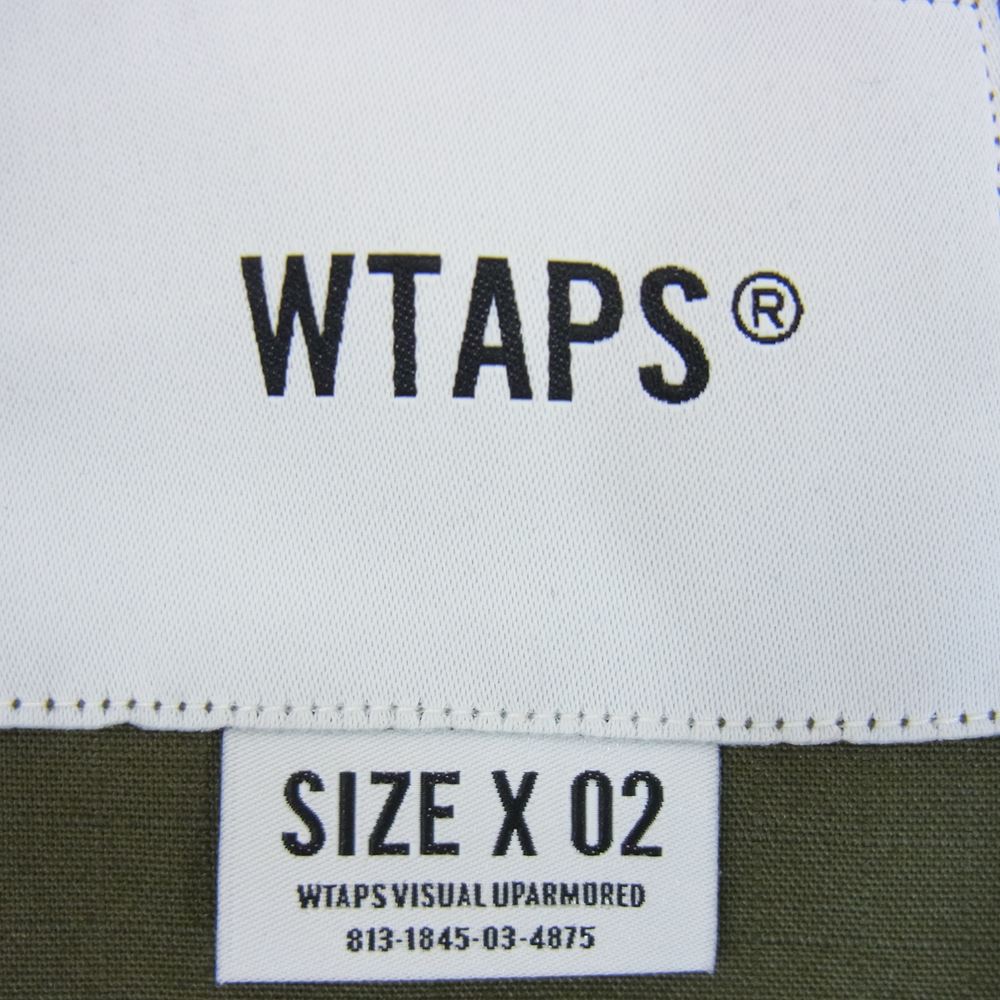 WTAPS ダブルタップス 21AW 212BRDT-SHM03 MODULAR LS COTTON RIPSTOP ミリタリー カモ 再構築 モジュラー コットン リップストップ 長袖 シャツ ジャケット カーキ系 02【美品】【中古】