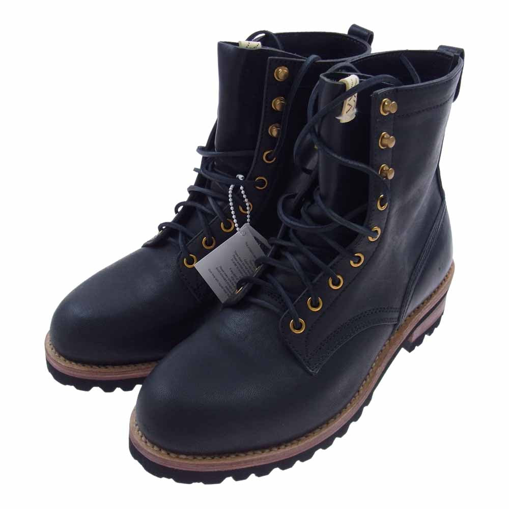 VISVIM ビズビム 0118102002006 18SS ZERMATT BOOTS FOLK HORSEHIDE ツェルマット ブーツ フォーク ホースハイド ブラック系 M10【新古品】【未使用】【中古】