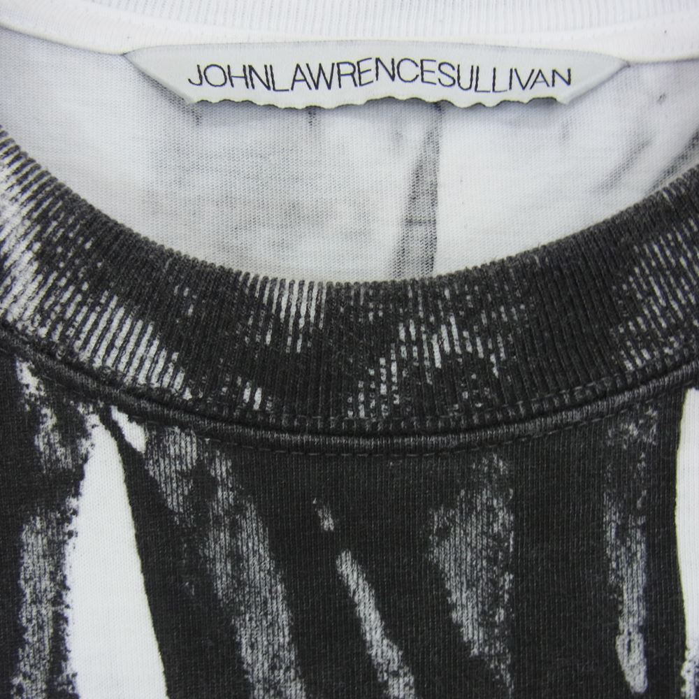 JOHN LAWRENCE SULLIVAN ジョンローレンスサリバン 5B006-0321-36 WRINKLE PRINT Tシャツ ブラック ホワイト ブラック系 M【中古】