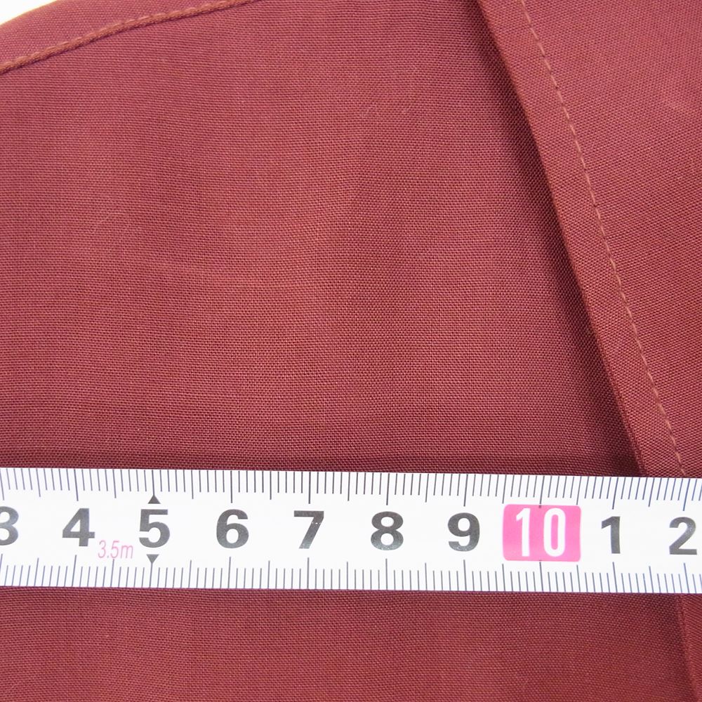 ACNE STUDIOS アクネストゥディオズ 21AW FN-MN-SHIR000439 オーバーサイズ 長袖 シャツ ロゴ 刺繍 エンジ系 46【中古】