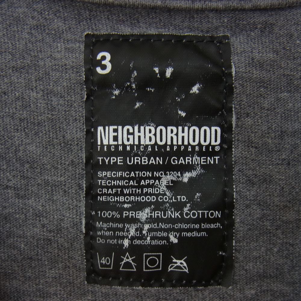 NEIGHBORHOOD ネイバーフッド × STUSSY 15TH ANNIVERSARY’EVIL THINGS プリント 半袖 TEE Tシャツ  グレー系 3【中古】