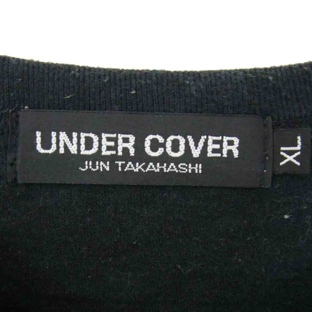 UNDERCOVER アンダーカバー The dark side of the moon バックプリント Uロゴ 半袖 TEE Tシャツ  ブラック系 XL【中古】