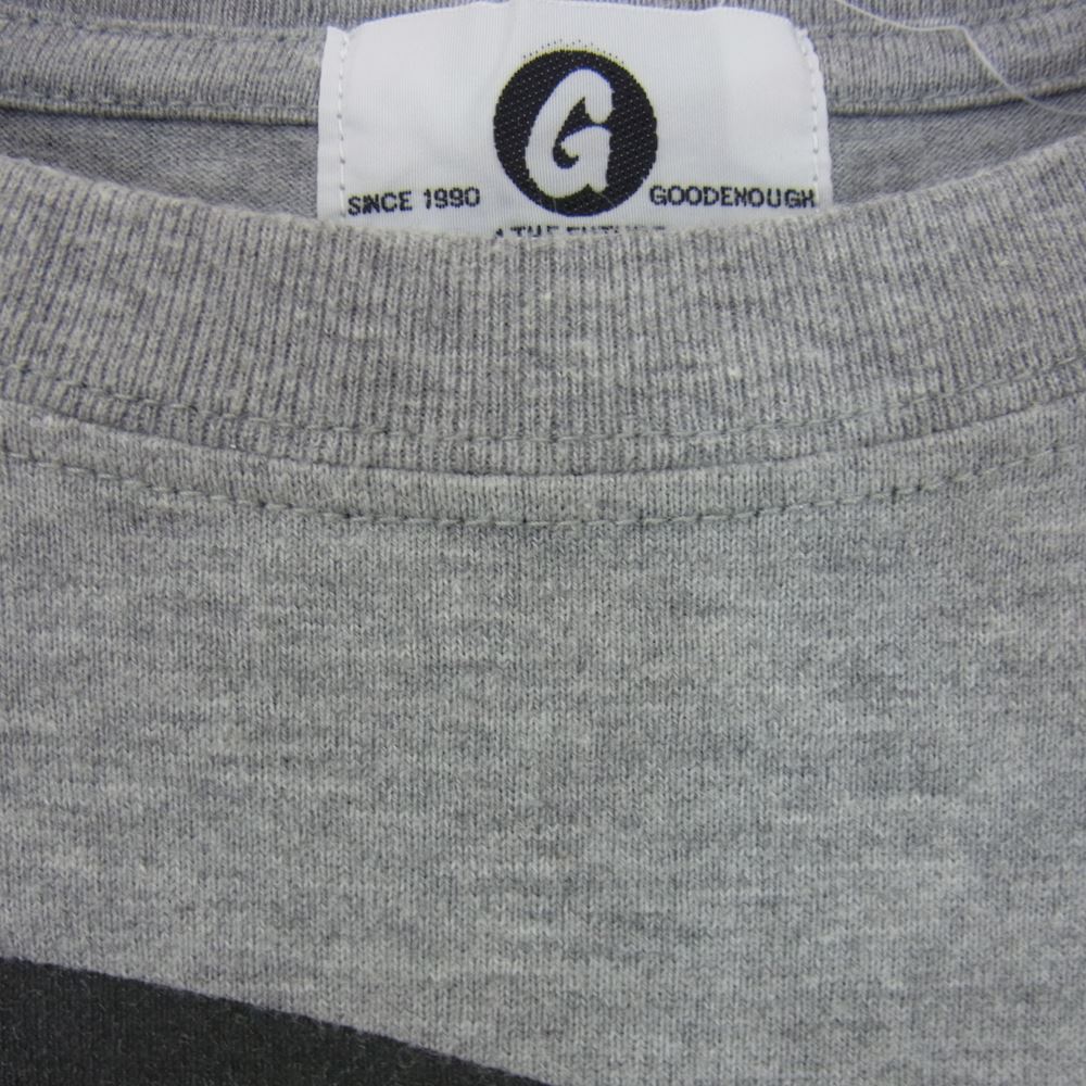 GOODENOUGH グッドイナフ 音符 オンプ LOGO 半袖 TEE Tシャツ 復刻 グレー系 XL【中古】