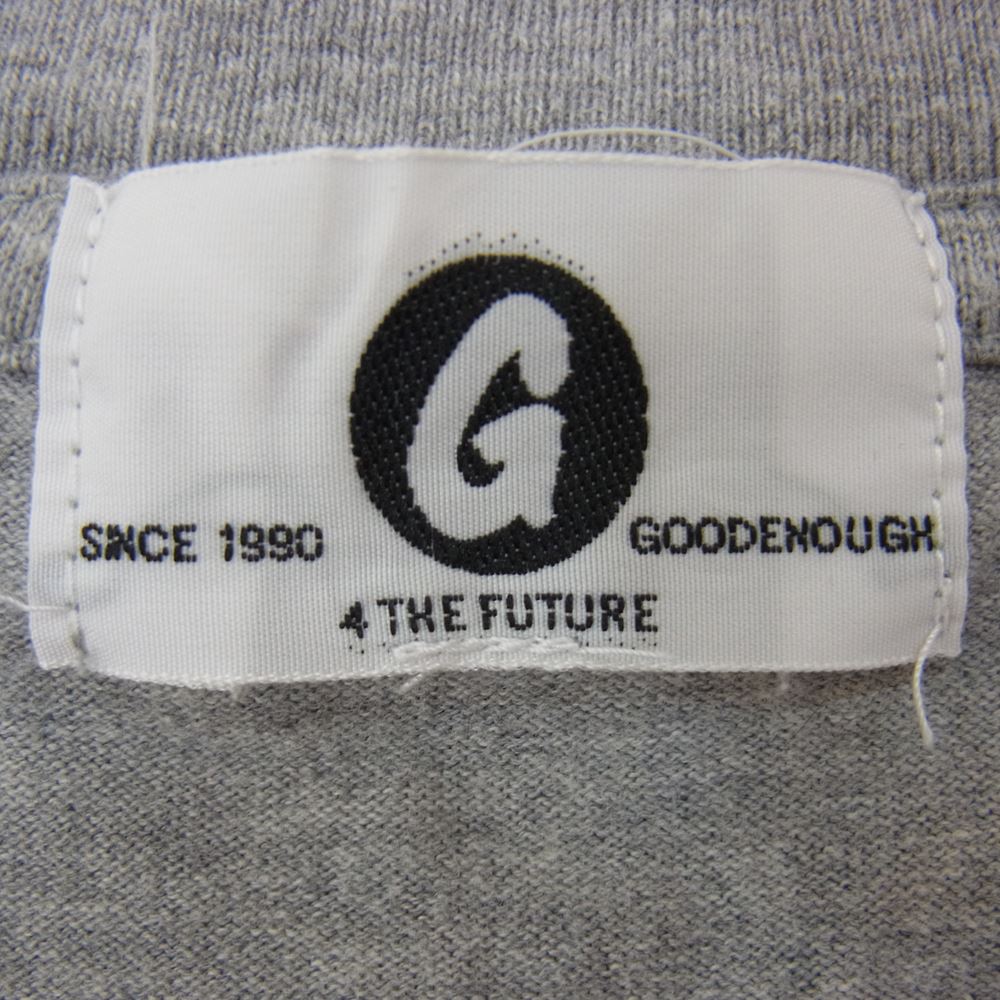GOODENOUGH グッドイナフ 音符 オンプ LOGO 半袖 TEE Tシャツ 復刻 グレー系 XL【中古】