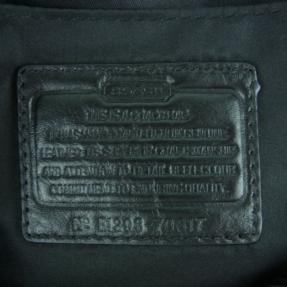 COACH コーチ E1293-70617 トンプソン コンバーチブル レザー ショルダー ボディ バック ブラック系【美品】【中古】