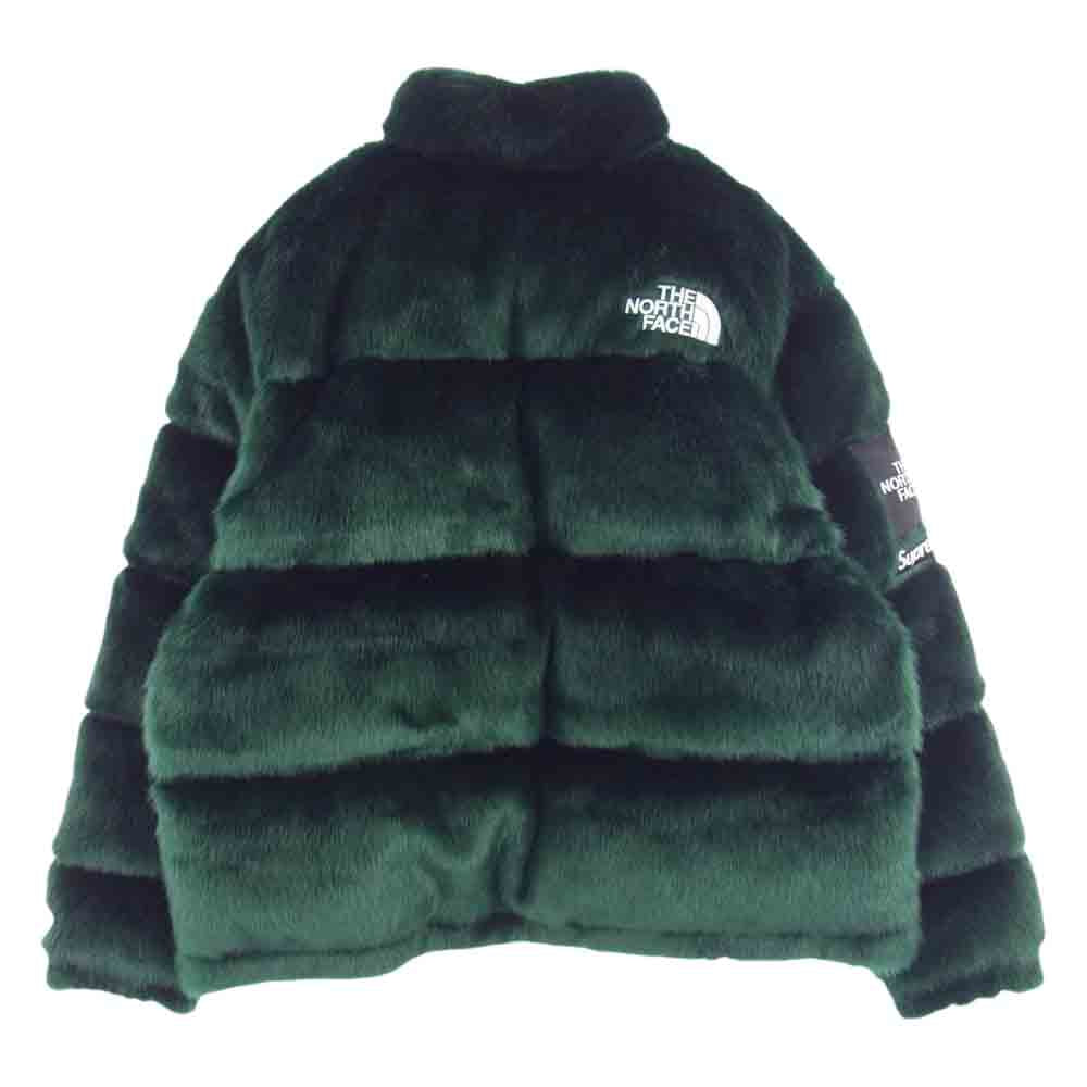 Supreme シュプリーム 20AW ND92001I × The North Face Faux Fur Nuptse Jacket ノースフェイス フェイクファー ヌプシ ジャケット ダウン グリーン系 L【中古】