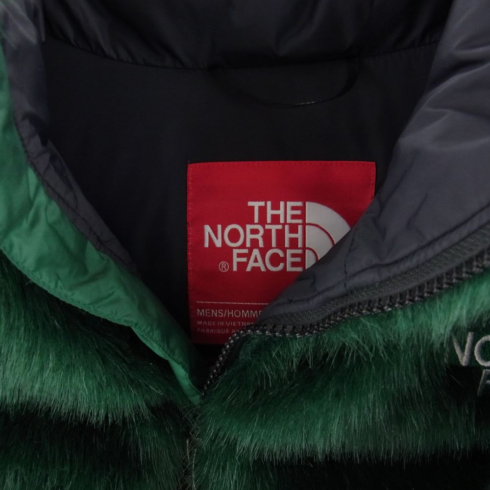 Supreme シュプリーム 20AW ND92001I × The North Face Faux Fur Nuptse Jacket ノースフェイス フェイクファー ヌプシ ジャケット ダウン グリーン系 L【中古】