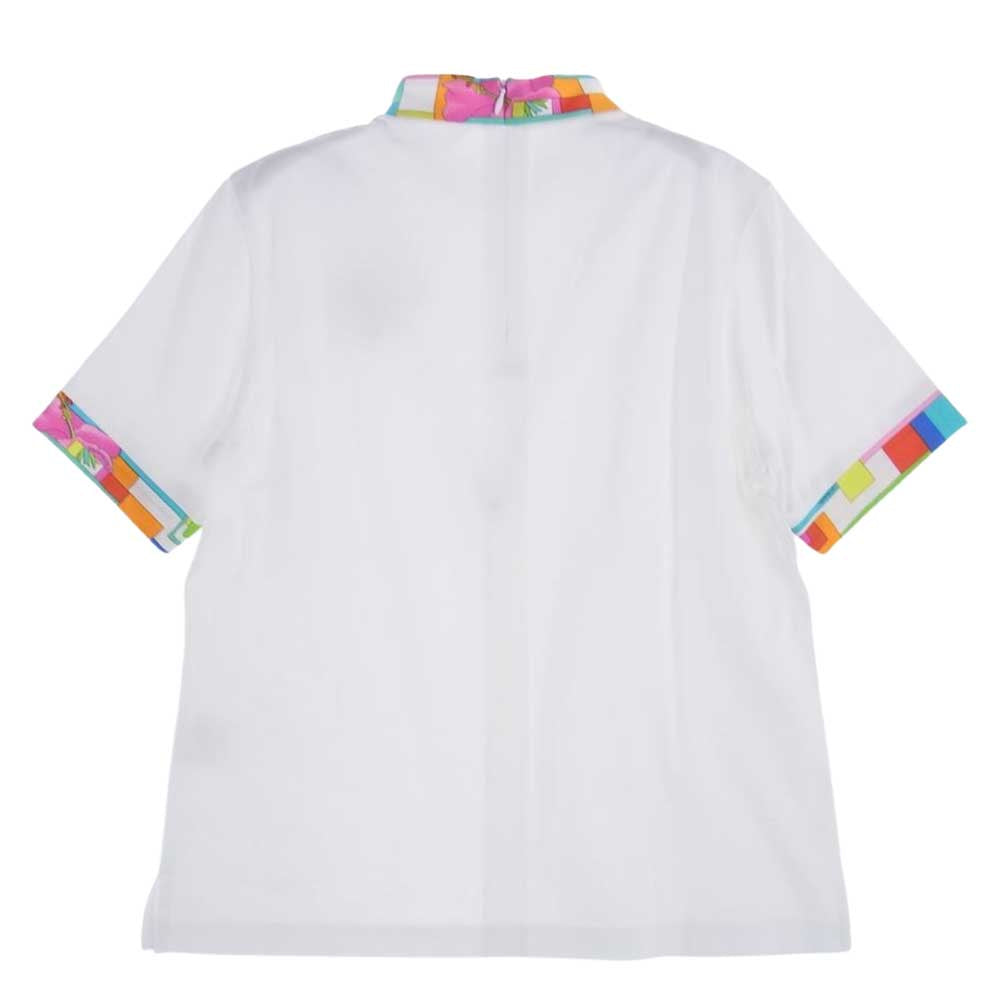 LEONARD レオナール SPORT スポーツ 襟切替 ハイネック Tシャツ ホワイト ホワイト系 L【極上美品】【中古】