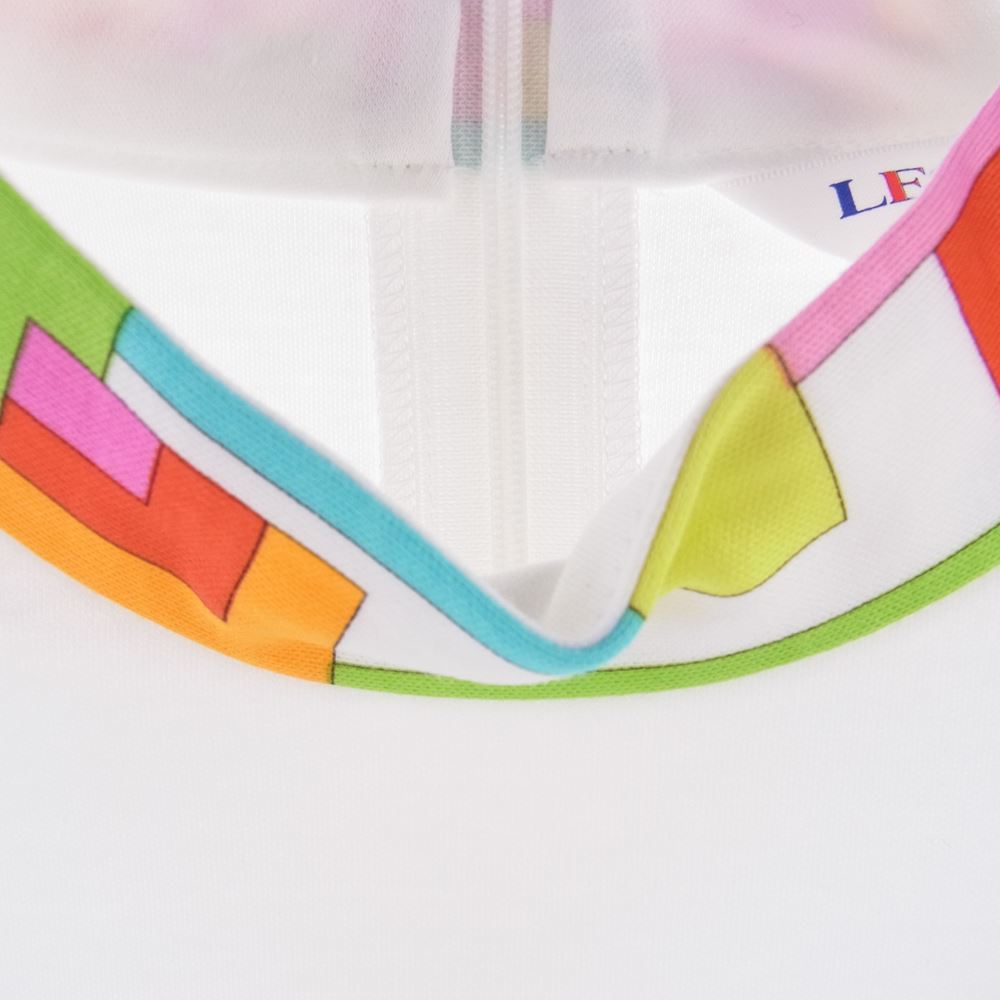 LEONARD レオナール SPORT スポーツ 襟切替 ハイネック Tシャツ ホワイト ホワイト系 L【極上美品】【中古】