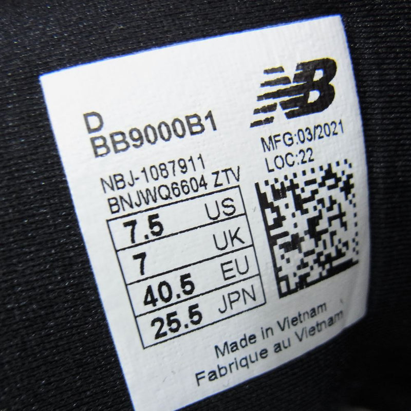 NEW BALANCE ニューバランス BB9000B1 ハイカット スニーカー バスケットボール シューズ ブラック系 25.5cm【美品】【中古】