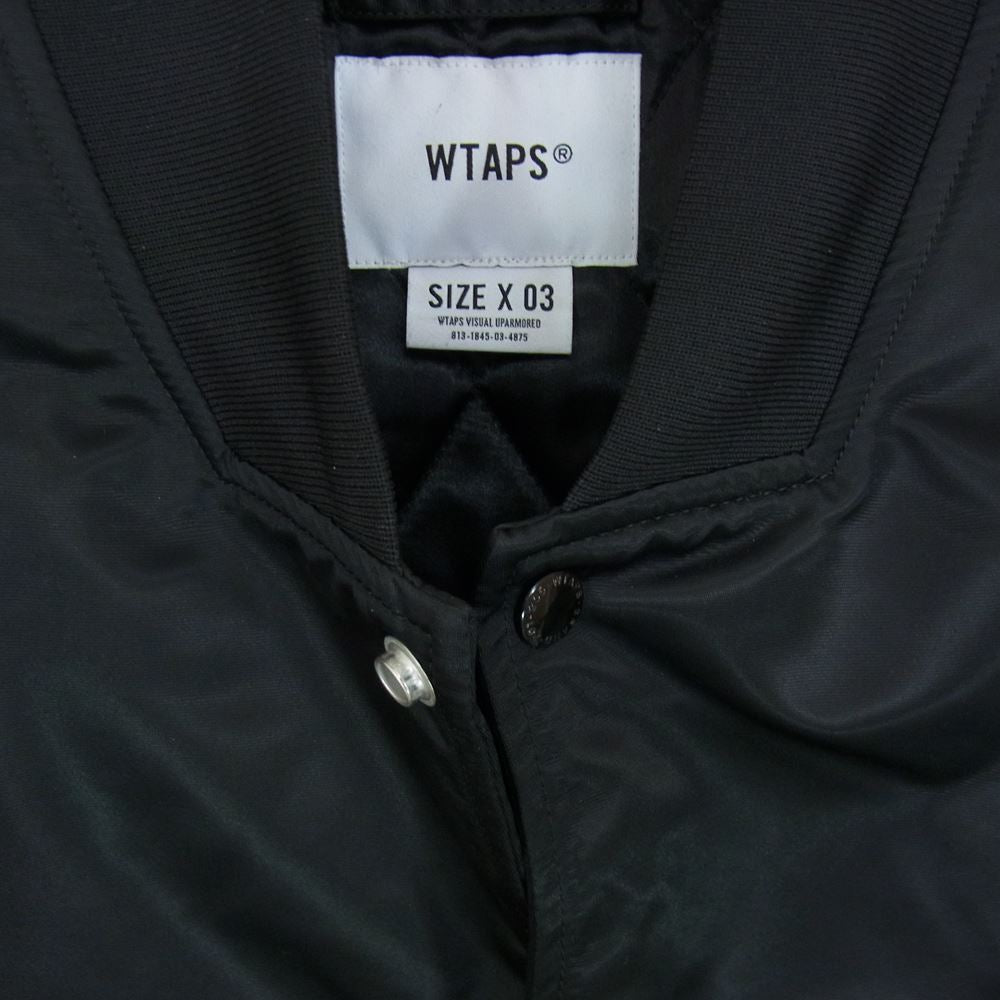WTAPS ダブルタップス 182TQDT-JKM02 TEAM JACKET チーム ジャケット スタジャン ブルゾン ブラック系 03【中古】