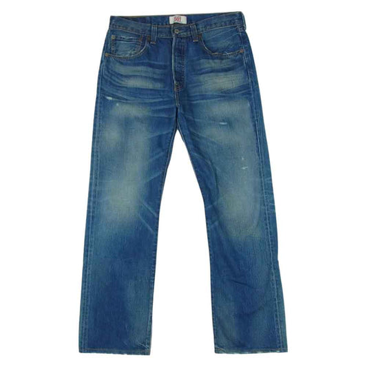 Levi's リーバイス 08501-0197 501 USED 加工 デニム パンツ 廃版 フィリピン製 インディゴブルー系 W32 L32【中古】