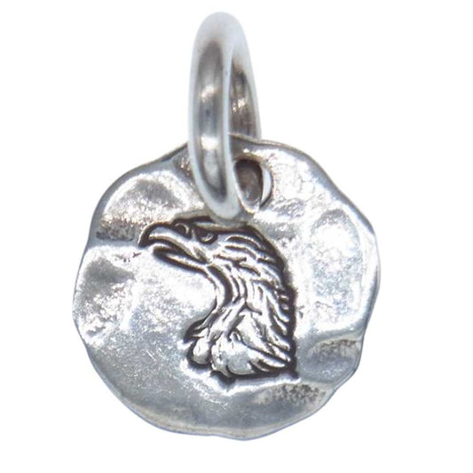 LARRY SMITH ラリースミス EAGLE HEAD STAMPED PENDANT イーグルフェイス シルバーメタル ペンダントトップ シルバー系【中古】
