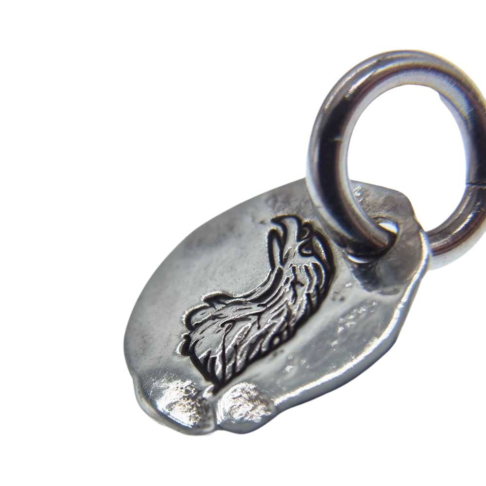 LARRY SMITH ラリースミス EAGLE HEAD STAMPED PENDANT イーグルフェイス シルバーメタル ペンダントトップ シルバー系【中古】