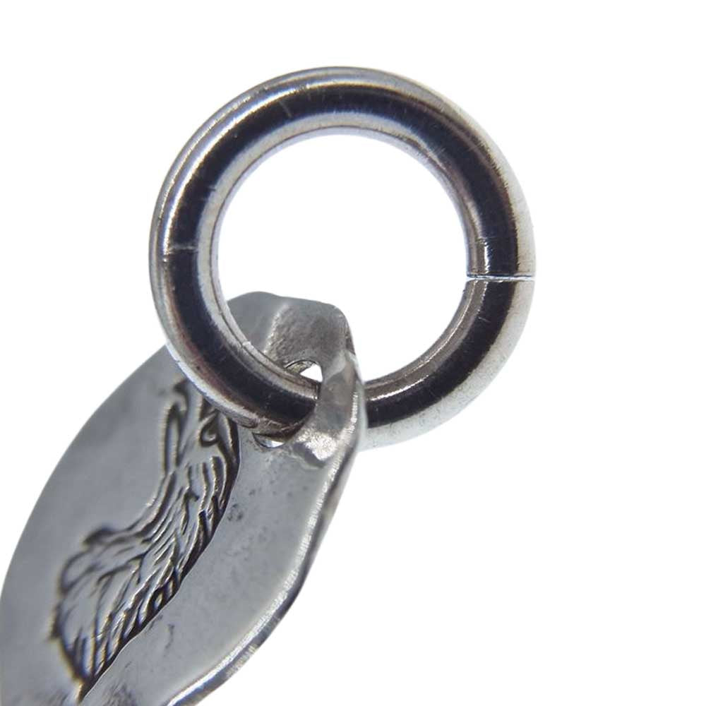 LARRY SMITH ラリースミス EAGLE HEAD STAMPED PENDANT イーグルフェイス シルバーメタル ペンダントトップ シルバー系【中古】