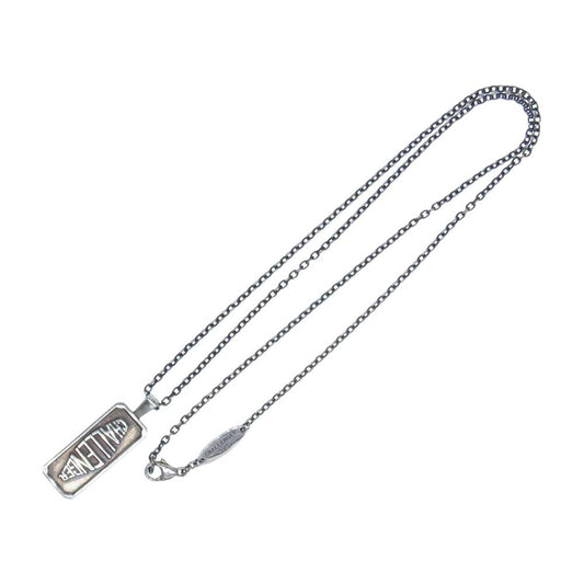 CHALLENGER チャレンジャー 挑戦 プレート ネックレス   シルバー系【中古】