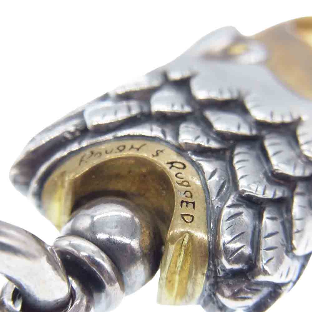 LARRY SMITH ラリースミス ROUGH AND RUGGED FACTORY EAGLE KEY CHAIN ラフアンドラゲッド ファクトリー イーグル キーチェーン ウォレットチェーン シルバー×ブラス シルバー系 F【中古】
