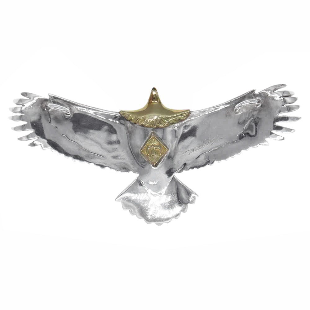 鷲見太郎 ギャランティカード付 eagle metal 頭金 大イーグル 裏面ネーム入り K18 925 ペンダントトップ シルバー系 ゴールド系【中古】
