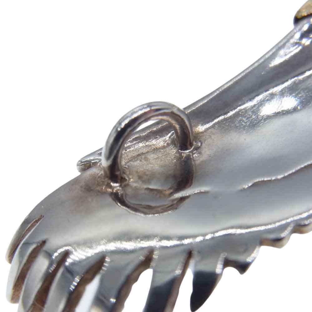 鷲見太郎 ギャランティカード付 eagle metal 頭金 大イーグル 裏面ネーム入り K18 925 ペンダントトップ シルバー系 ゴールド系【中古】