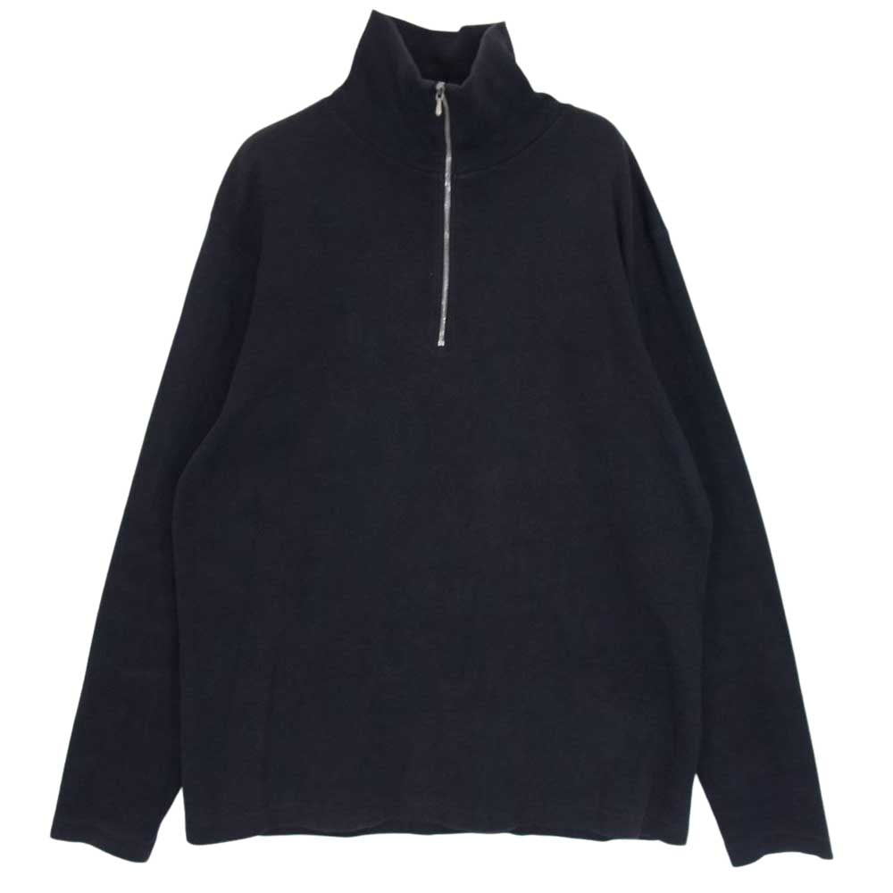 AURALEE オーラリー  16AW  A6AT02HR HEAVY RIB HALF-ZIP L/S TEE ヘビーリブハーフジップロングスリーブ Tシャツ カットソー ブラック系 4【中古】