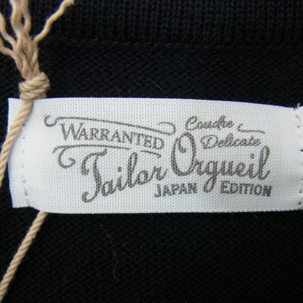 ORGUEIL オルゲイユ OR-9072  Knit Polo Shirt ニット ポロ シャツ ブラック系 42【極上美品】【中古】