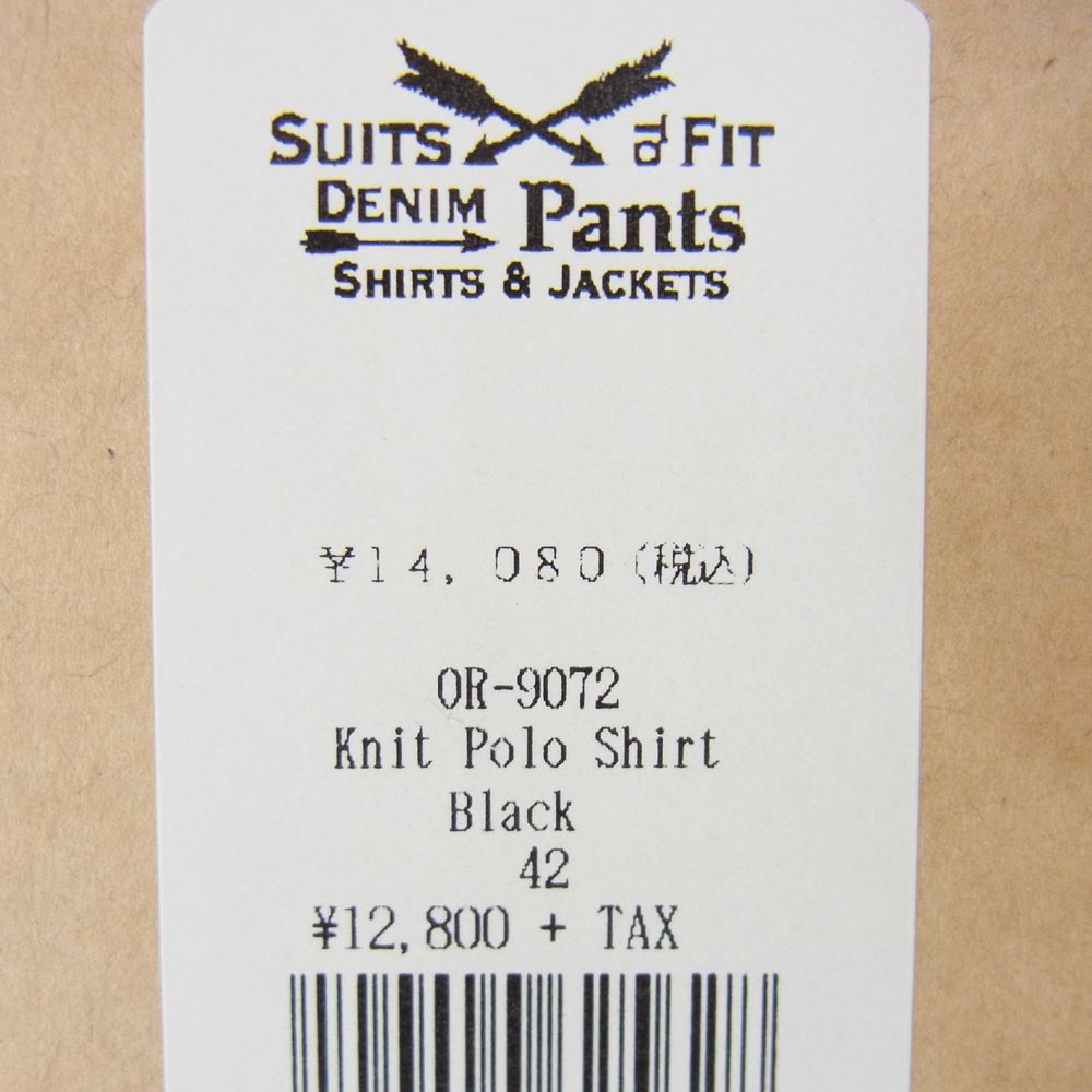 ORGUEIL オルゲイユ OR-9072  Knit Polo Shirt ニット ポロ シャツ ブラック系 42【極上美品】【中古】