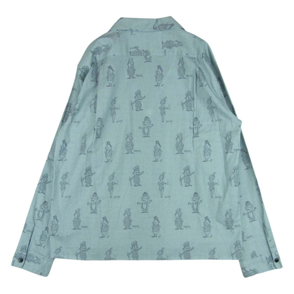 ORGUEIL オルゲイユ OR-5057 Long Sleeve Open Collar Shirt オープンカラー 長袖 シャツ ライトブルー系 グレイッシュライトブルー系 40【中古】