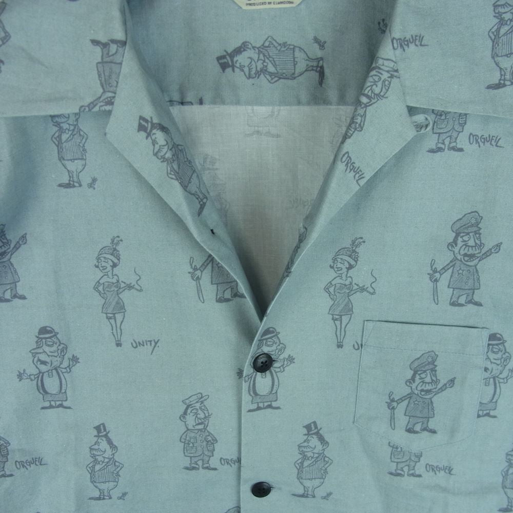ORGUEIL オルゲイユ OR-5057 Long Sleeve Open Collar Shirt オープンカラー 長袖 シャツ ライトブルー系 グレイッシュライトブルー系 40【中古】