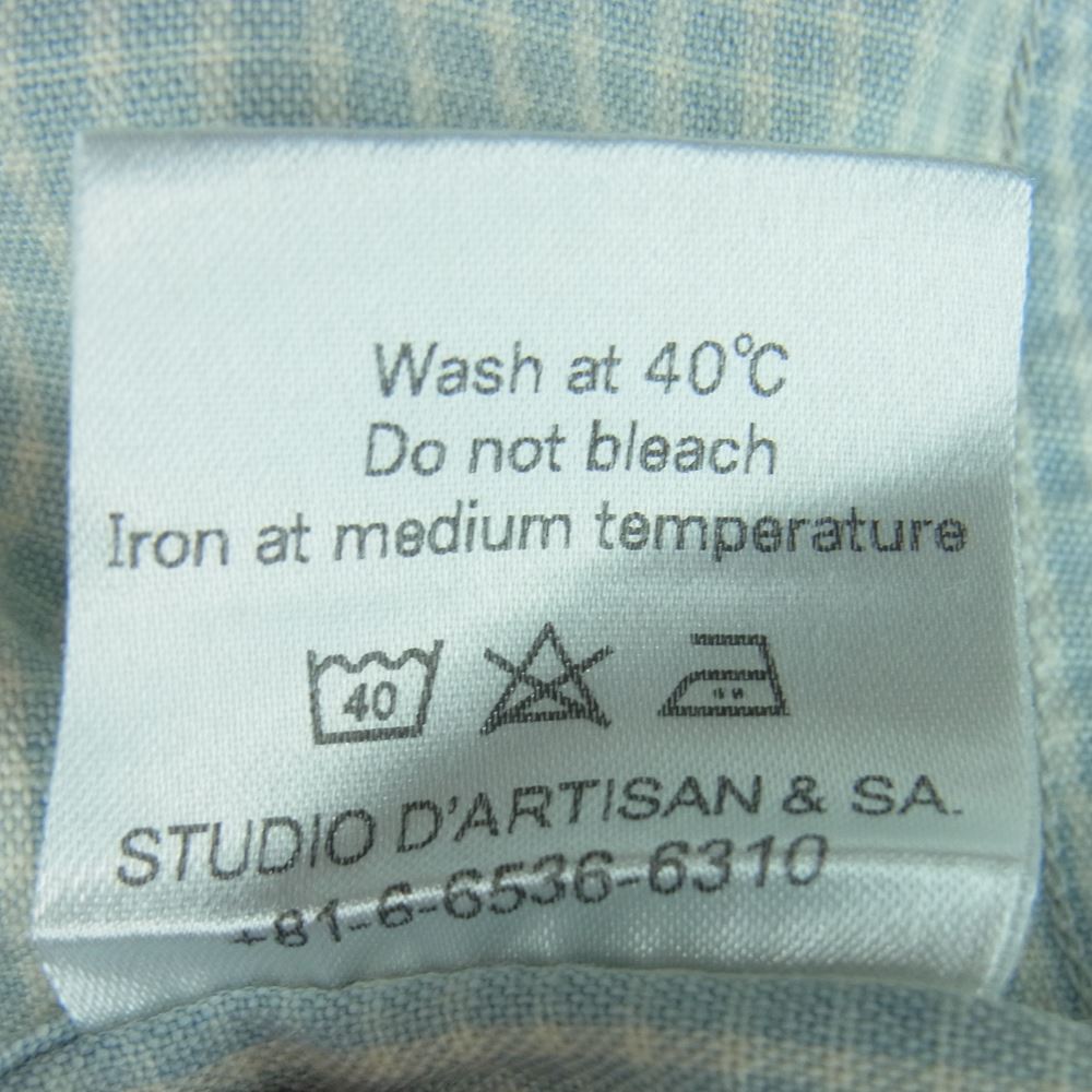 ORGUEIL オルゲイユ OR-5073B Short Sleeve Work Shirt ショート スリーブ ワーク シャツ 半袖 ライトブルー系 42【新古品】【未使用】【中古】