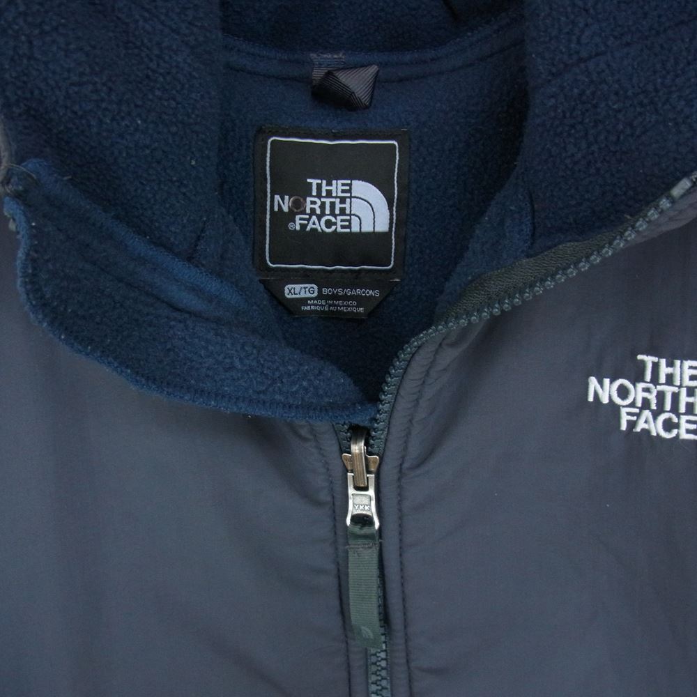 THE NORTH FACE ノースフェイス DENALI HOODIE デナリ フリース フーディ ジャケット ネイビー系 XL(キッズ)【中古】