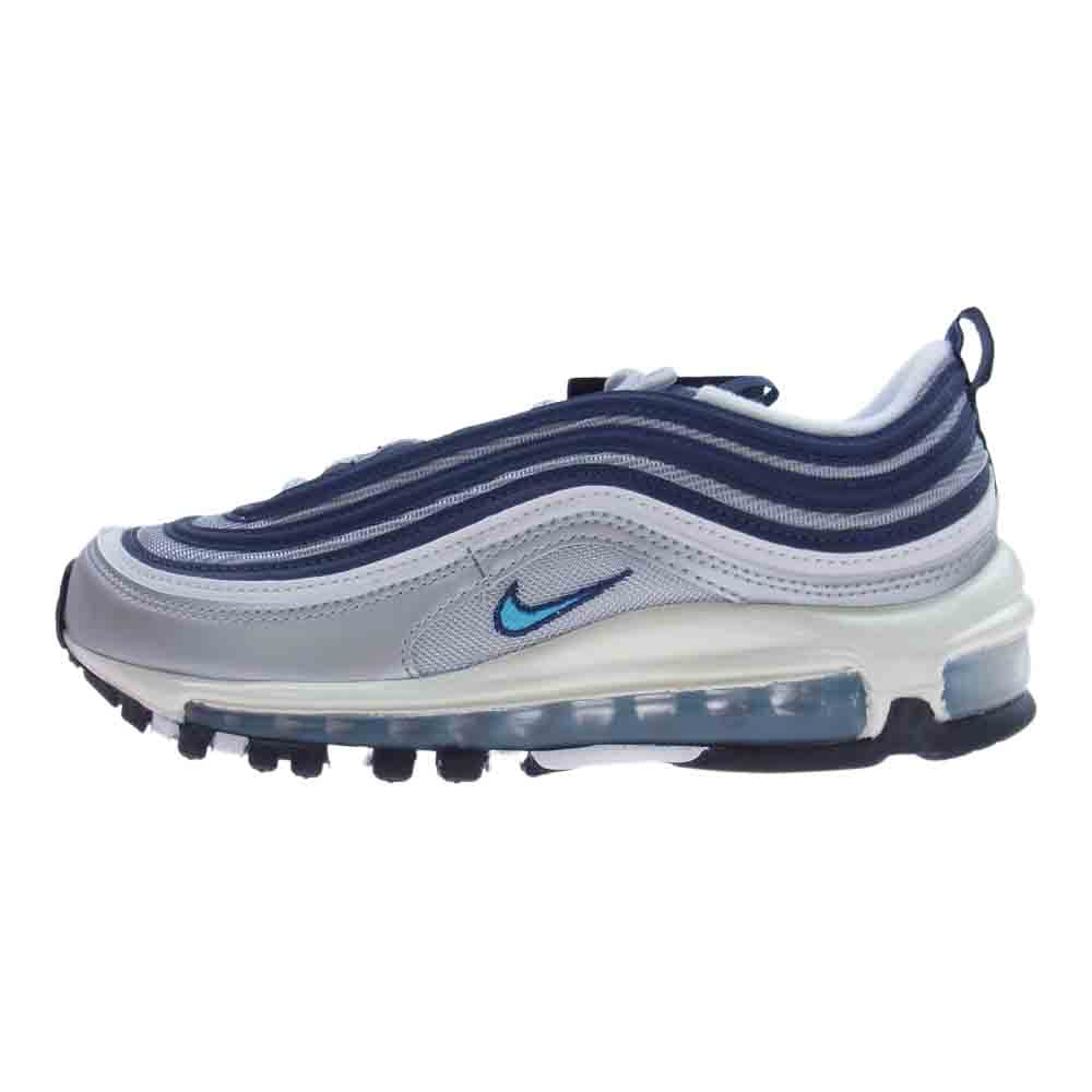 NIKE ナイキ DQ9131-001 AIR MAX 97 OG METALLIC SILVER CHLORINE BLUE ローカット スニーカー ネイビー系 グレー系 シルバー系 23.5cm【美品】【中古】