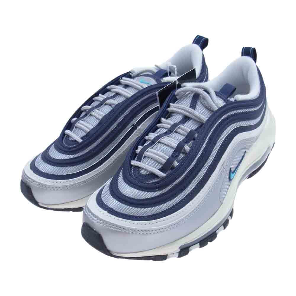 NIKE ナイキ DQ9131-001 AIR MAX 97 OG METALLIC SILVER CHLORINE BLUE ローカット スニーカー ネイビー系 グレー系 シルバー系 23.5cm【美品】【中古】