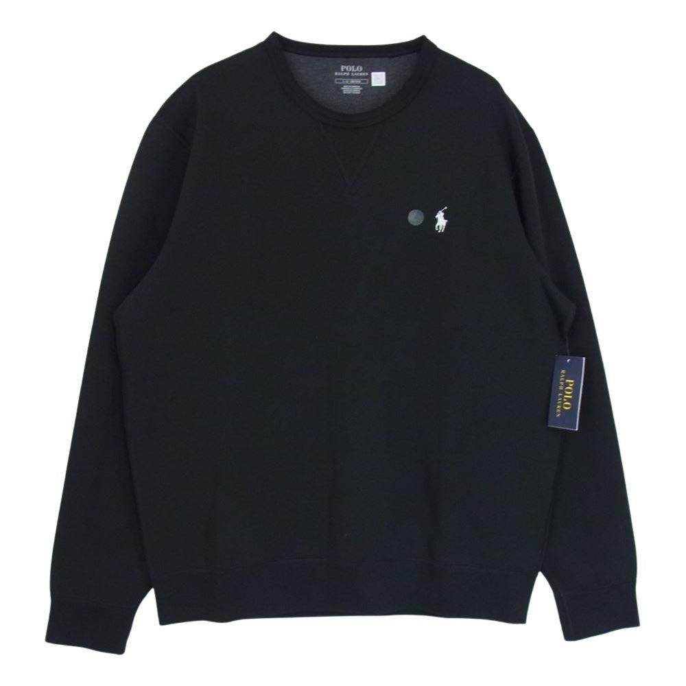 POLO RALPH LAUREN ポロ・ラルフローレン  LONG SLEEVE SWEATSHIRT クルーネック ロングスリーブ スウェット カットソー ブラック系 L【極上美品】【中古】