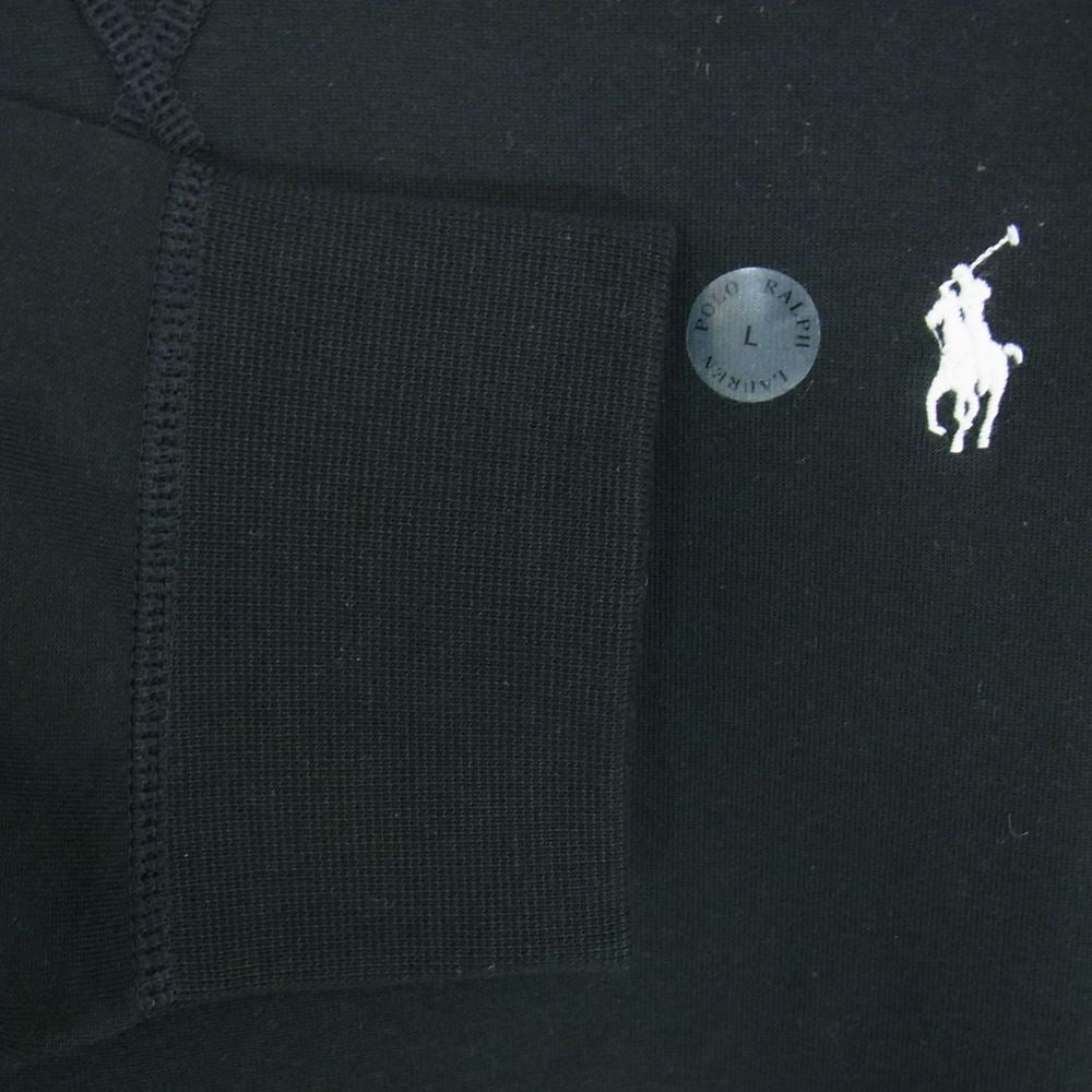 POLO RALPH LAUREN ポロ・ラルフローレン  LONG SLEEVE SWEATSHIRT クルーネック ロングスリーブ スウェット カットソー ブラック系 L【極上美品】【中古】