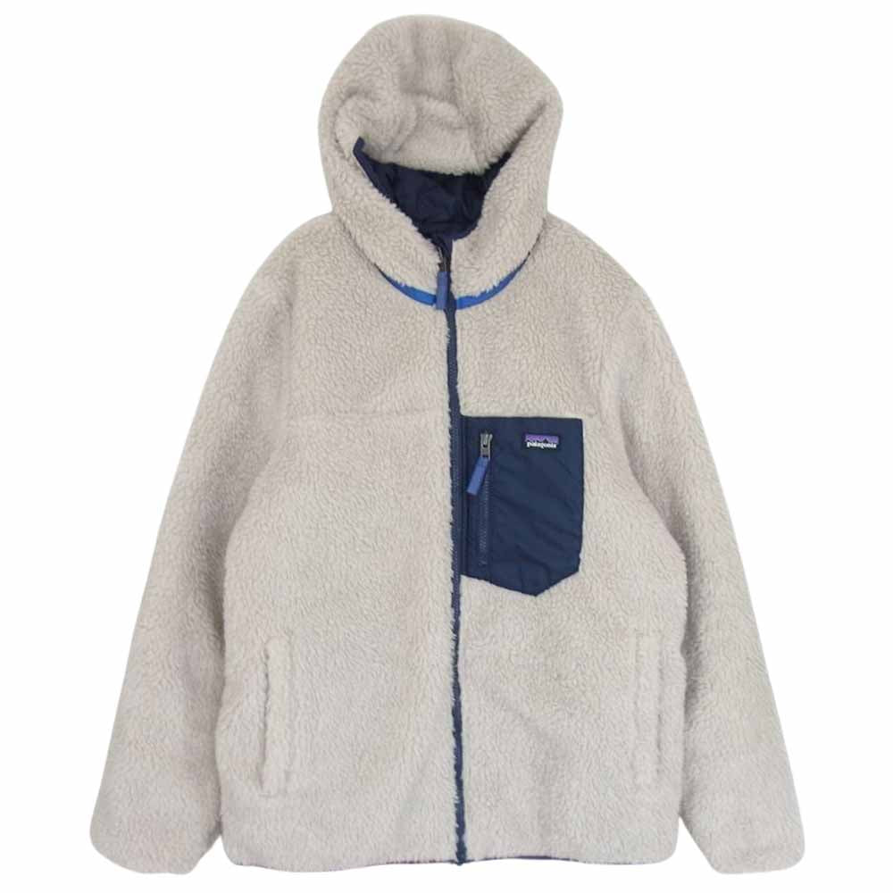 patagonia パタゴニア 21AW 68095 Reversible Ready Freddy Hoody リーバシブル ボア ジャケット  ベージュ系 XXL【中古】