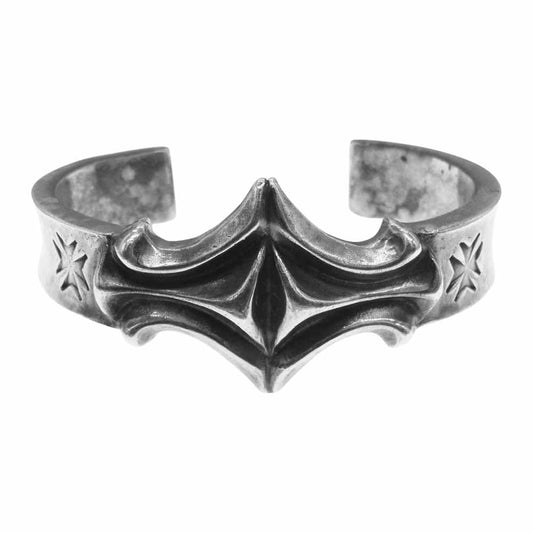 GABOR ガボール スカルプテッド ダイヤモンド フラット バー ボールド バングル シルバー系【中古】