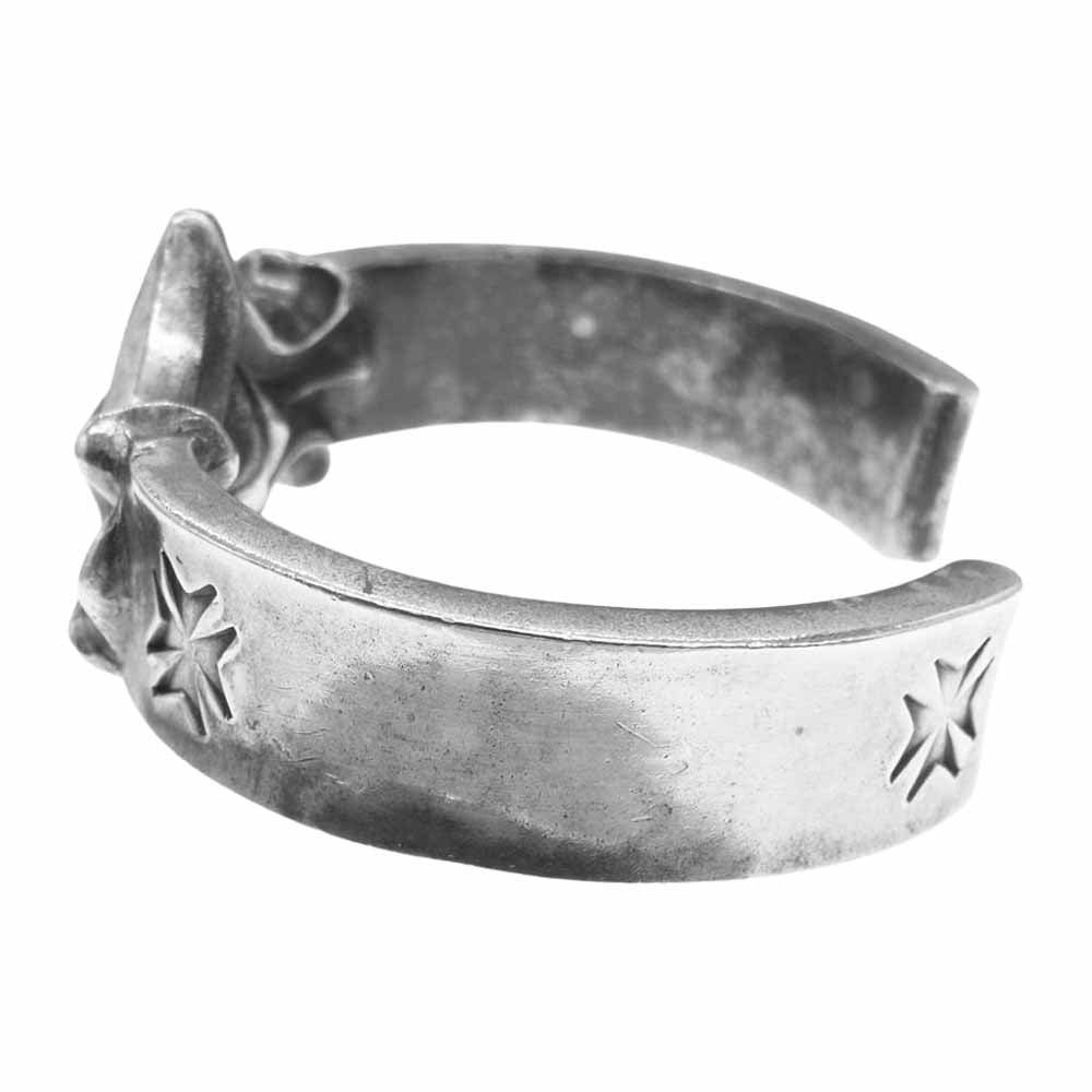 GABOR ガボール スカルプテッド ダイヤモンド フラット バー ボールド バングル シルバー系【中古】