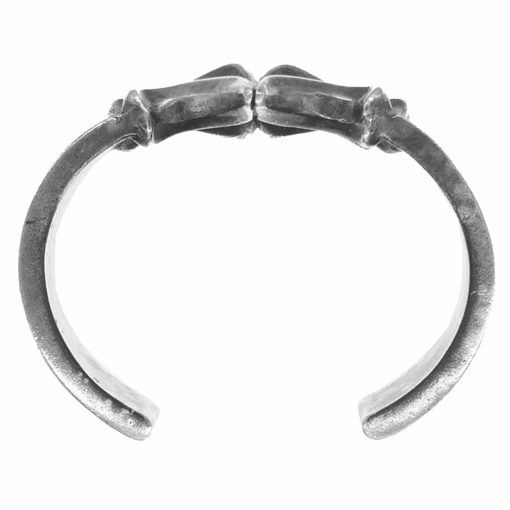 GABOR ガボール スカルプテッド ダイヤモンド フラット バー ボールド バングル シルバー系【中古】
