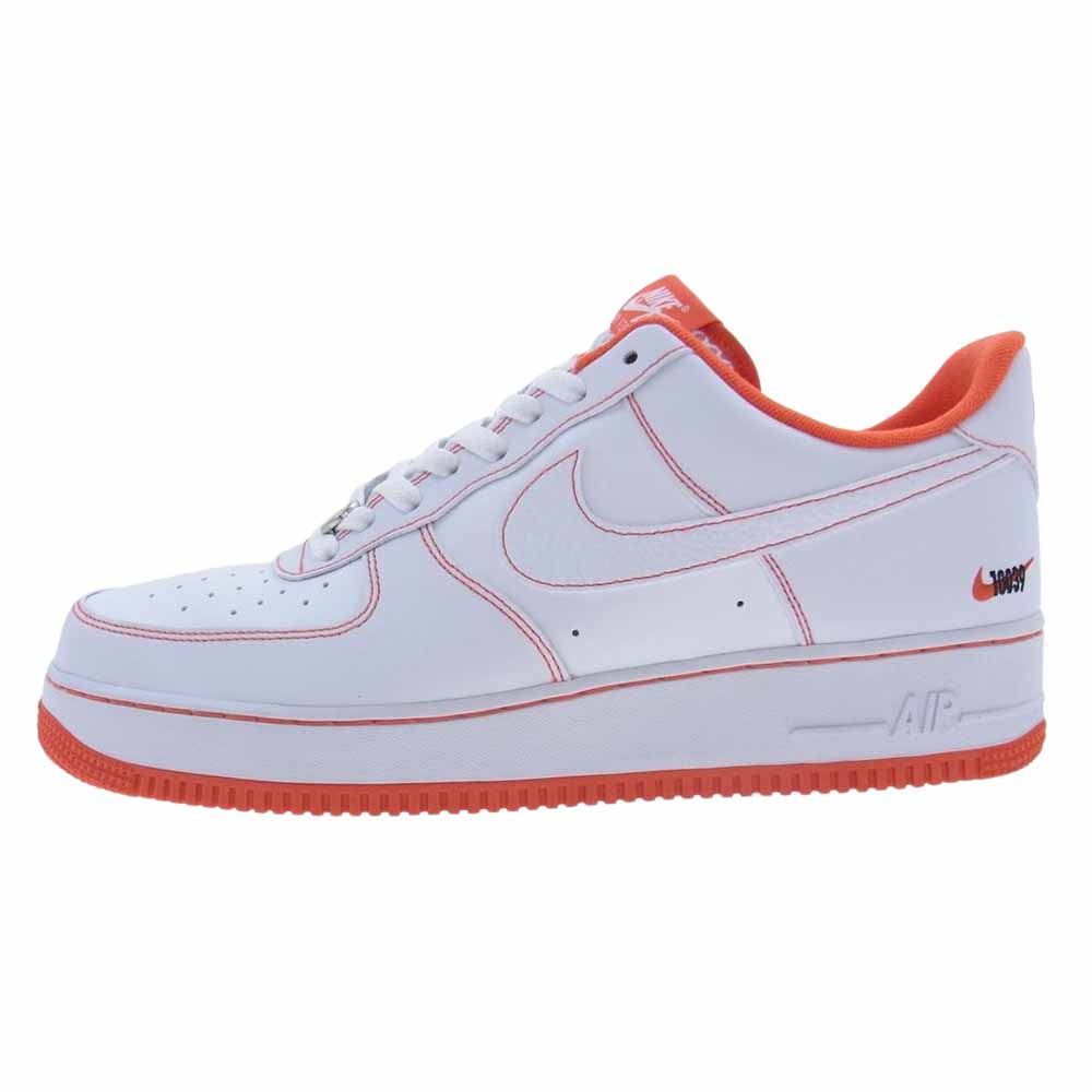 NIKE ナイキ CT2585-100 AIR FORCE 1 エアフォースワン Low '07 LV8 EMB Rucker Park ラッカー パーク スニーカー ホワイト系 オレンジ系 30cm【美品】【中古】