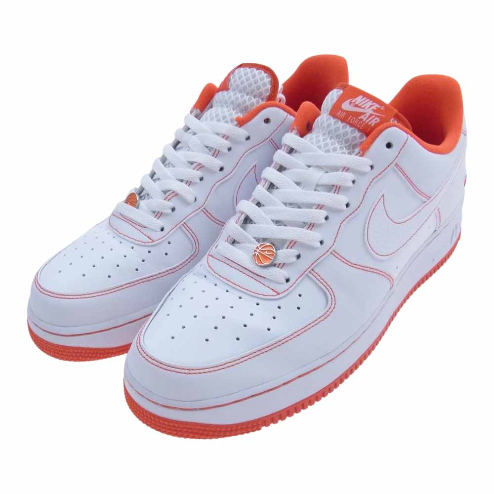 NIKE ナイキ CT2585-100 AIR FORCE 1 エアフォースワン Low '07 LV8 EMB Rucker Park ラッカー パーク スニーカー ホワイト系 オレンジ系 30cm【美品】【中古】