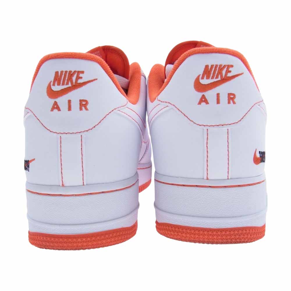 NIKE ナイキ CT2585-100 AIR FORCE 1 エアフォースワン Low '07 LV8 EMB Rucker Park ラッカー パーク スニーカー ホワイト系 オレンジ系 30cm【美品】【中古】