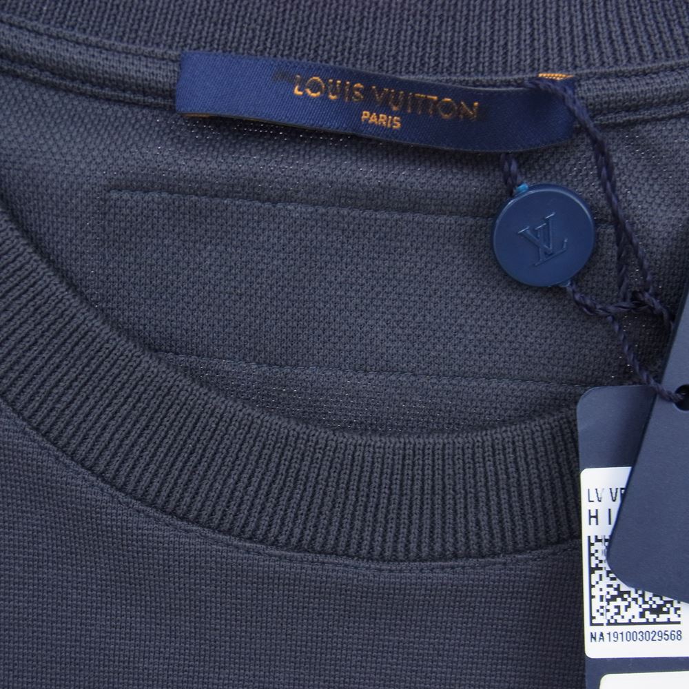 LOUIS VUITTON ルイ・ヴィトン 1A7QFP VEGETAL LACE EMBROIDERY T-SHIRT ヴェジェトゥル レース エンブロイダリー レース 刺繍 Tシャツ ダークグレー系【中古】