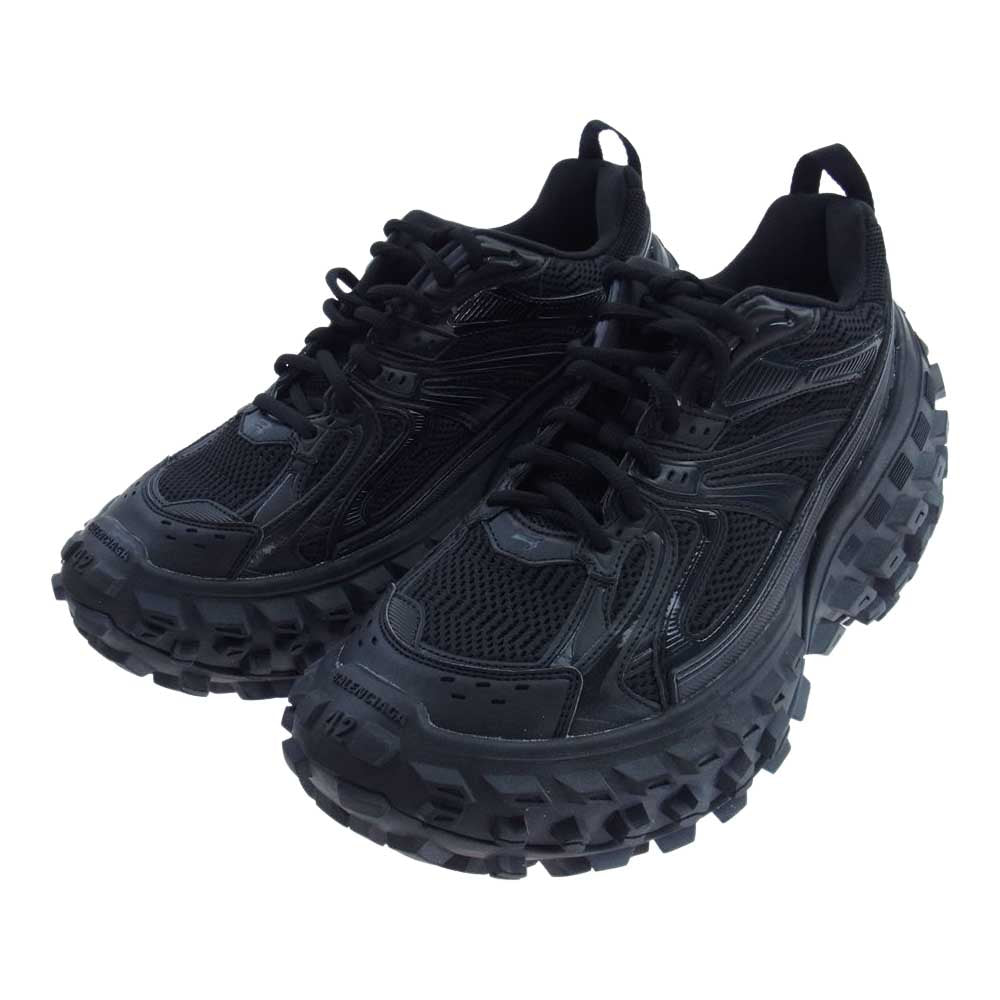 BALENCIAGA バレンシアガ 685613 DEFENDER SNEAKER ディフェンダー チャンキーソール メッシュ ローカット スニーカー ブラック系 27.5cm【中古】