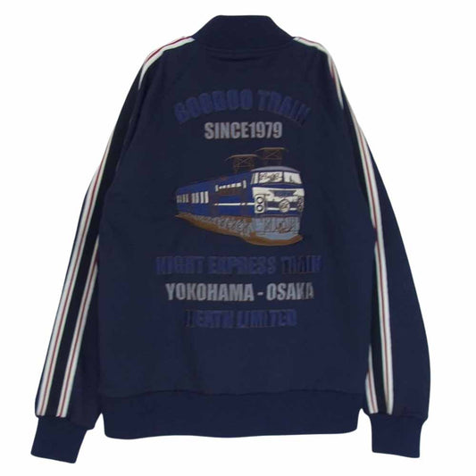 STUDIO D’ARTISAN ステュディオダルチザン HT-061 限定コラボ 鉄道 刺繍 トラック ジャケット ネイビー系 M【中古】