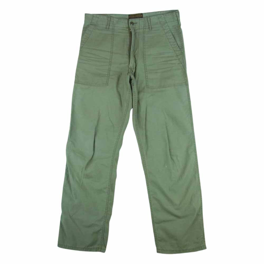 STUDIO D’ARTISAN ステュディオダルチザン 1845 EASY NAVY ファディーグ ワーク ミリタリー ベイカー パンツ カーキ系 AG 32【美品】【中古】