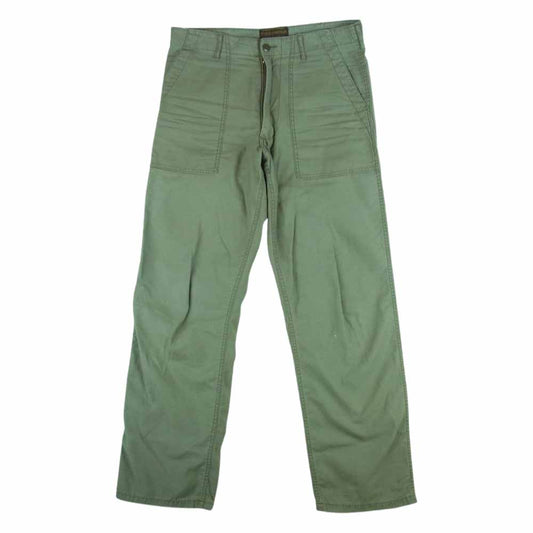 STUDIO D’ARTISAN ステュディオダルチザン 1845 EASY NAVY ファディーグ ワーク ミリタリー ベイカー パンツ カーキ系 AG 32【美品】【中古】