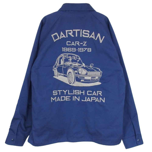 STUDIO D’ARTISAN ステュディオダルチザン HT-063 HEATH INDUSTRIAL ヒース 限定 バック 刺繍 コーチジャケット  ネイビー系 38【中古】