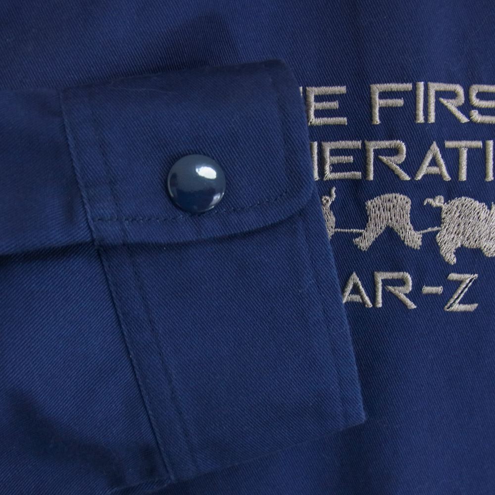 STUDIO D’ARTISAN ステュディオダルチザン HT-063 HEATH INDUSTRIAL ヒース 限定 バック 刺繍 コーチジャケット  ネイビー系 38【中古】